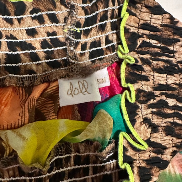 Mini Multicolor Patterned Skirt - Picture 4 of 6